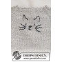 Meow Meow Sweater by DROPS Design - Patron de tricot pour pull-over bébé taille 0/1 mois - 3/4 ans