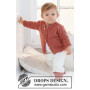 Little Bee Cardigan by DROPS Design - Patron de tricot pour veste de bébé taille 0/1 mois - 3/4 ans