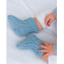 Chaussettes Dream in Blue par DROPS Design - Chaussettes pour bébés patron à tricoter taille 1/3 mois - 3/4 ans