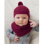 Baby Plum by DROPS Design - Patron de tricot pour bonnet et bavoir Taille 1/3 mois - 3/4 ans