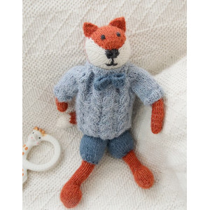 Mister Fox by DROPS Design - Patron d'ours en peluche à tricoter 27 cm