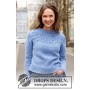 Rain Romance Sweater by DROPS Design - Patron de tricot pour chemisier taille. S - XXXL