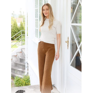 Comfy Caramel Trousers by DROPS Design - Pantalons Taille du patron de tricot S - XXXL