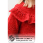 Red Hibiscus by DROPS Design - Blouse patron de tricot taille 3-14 ans