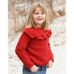 Red Hibiscus by DROPS Design - Blouse patron de tricot taille 3-14 ans