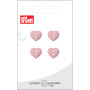 Prym Bouton en plastique Coeur rose 12mm 2 trous - 4 pcs