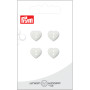 Prym Bouton en plastique Coeur blanc 12mm - 4 pcs