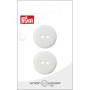 Prym Bouton plat en plastique blanc 25 mm - 2 pièces