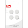 Prym Bouton plat en plastique blanc 15 mm - 4 pièces