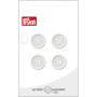 Prym Bouton en Plastique Blanc 15mm - 4 pièces