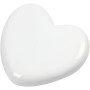 Coeur, blanc, dim. 6,5x6,5 cm, ép. 10 mm, 20 pièce/ 1 boîte
