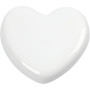 Coeur, blanc, dim. 6,5x6,5 cm, ép. 10 mm, 20 pièce/ 1 boîte