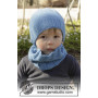 Barbe Bleue par DROPS Design - Patrons de Tour de Cou et Chapeau Tricoté Motif Texturé Tailles 12 Mois - 10 Ans