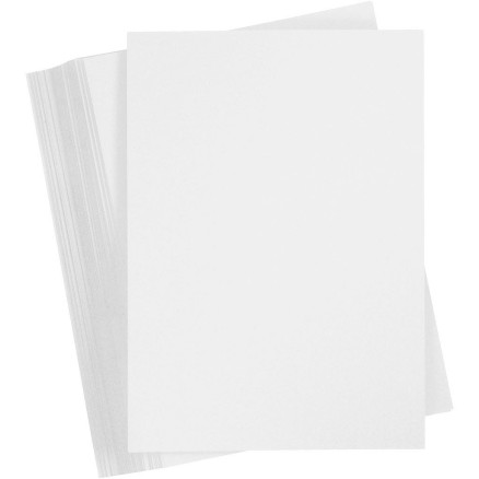 Papier Cartonné Coloré, blanc, A5, 148x210 mm, 180 gr, 200 flles/ 1 Pq. 