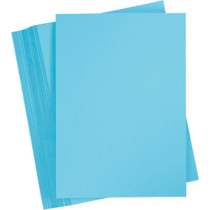 Happy moments Papier vélin, bleu clair, A4 210x297 mm, 100 gr