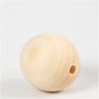 Perle en bois, d 35 mm, diamètre intérieur 6 mm, 50 pièce/ 1 Pq.