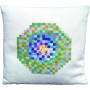 Queen's Embroidery Kit de broderie - Forget-Me-Not Cushion Embroidery 30 x 30 cm - Design by Queen Margrethe II