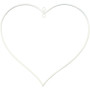 Coeur, blanc, dim. 13x13 cm, ép. 2,5 mm, 10 pièce/ 10 Pq.