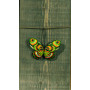 Kit de broderie Permin Papillon vert-orange 9x6cm