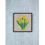Kit de broderie Permin Tulipes jaunes R5796 30x30cm