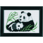 Permin Kit de broderie Panda avec petit 14x9cm
