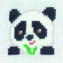 Permin Kit de Broderie Panda 8x8cm