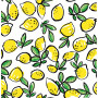 Tissu imprimé en jersey de coton 150 cm 050 Lemons - 50cm