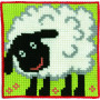 Kit de broderie Permin Mouton de paille pour enfants 25x25cm