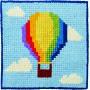 Kit de broderie Permin Ballon d'air extensible pour enfants 25x25cm