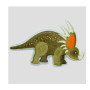 Étiquette thermocollante Triceratops 7 x 4,5 cm