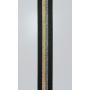 Sangle de sac en polyester 38mm Noir/Or/Argent avec Lurex - 50 cm