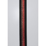 Courroie de sac Polyester 38mm Noir/Rouge avec Lurex - 50 cm