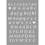 Pochoirs/Template Alphabet et chiffres - 15 x 21 cm