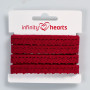 Infinity Hearts Lace Ribbon Polyester 11mm 10 Wine Red - 5m