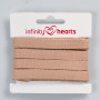 Infinity Hearts Herringbone Ribbon Cotton 10mm 16 Sand - 5m