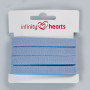 Infinity Hearts Herringbone Ribbon Cotton 10mm 22 Denim Blue - 5m