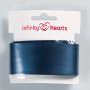 Ruban de satin Infinity Hearts double face 38mm 369 Military Blue - 5m