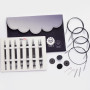 KnitPro Karbonz Deluxe Set d'aiguilles circulaires interchangeables Fibre de carbone 60-80-100 cm 3-6 mm 7 tailles
