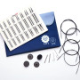 KnitPro Nova Metal Deluxe Kit Aiguilles Circulaires Interchangeables Laiton 60-80-100 cm 3,5-8 cm 8 tailles