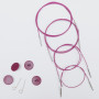 KnitPro Câble pour Aiguilles Circulaires Interchangeables 20 cm (Devient 40cm avec aiguilles) Violet