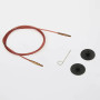 KnitPro Wire / Cable pour aiguilles circulaires interchangeables 20 cm (devient 40cm avec les aiguilles) Marron