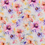 Tissu de lin/jersey de viscose 1837 Fleurs - 50cm