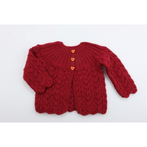 Mayflower Cardigan - Veste en tricot avec motif de dentelle taille 6 mois - 2/3 ans