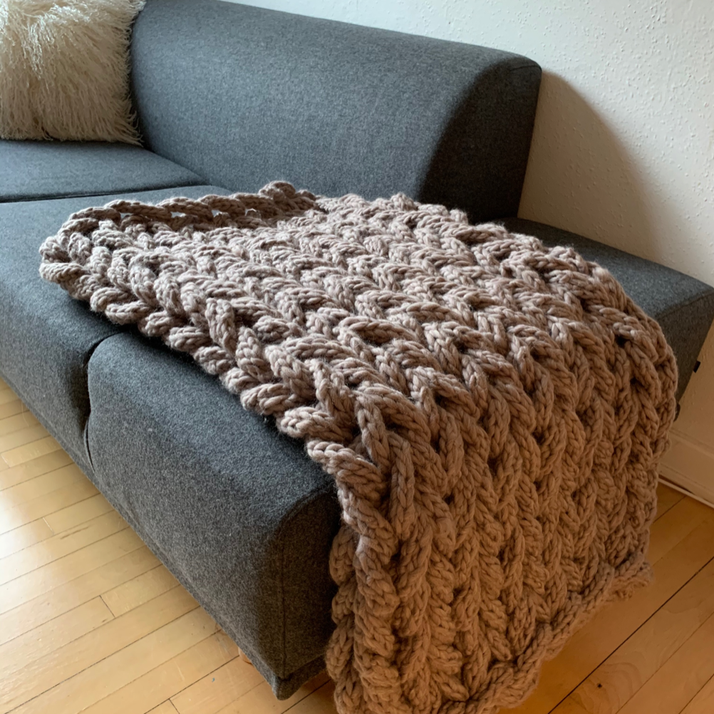 Comment tricoter un plaid grosse maille